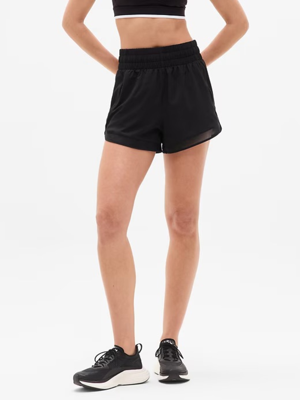 Athleta high rise mesh running short